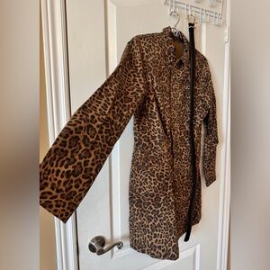GAP Leopard Print Long Sleeve Dress